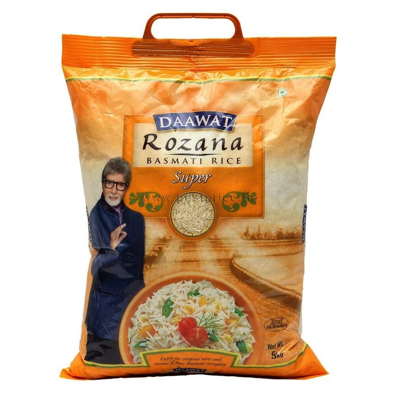DAAWAT ROZANA SUPER 90 TIBAR BASMATI RAW RICE 5 KG