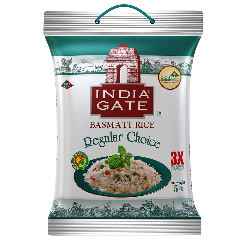 INDIA GATE REGULAR CHOICE BASMATI RICE 5 KG